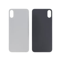 Vitre Arrière Argent iPhone X (Large Hole) (Sans Logo)