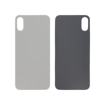 Vitre Arrière Argent iPhone XS (Large Hole) (Sans Logo)
